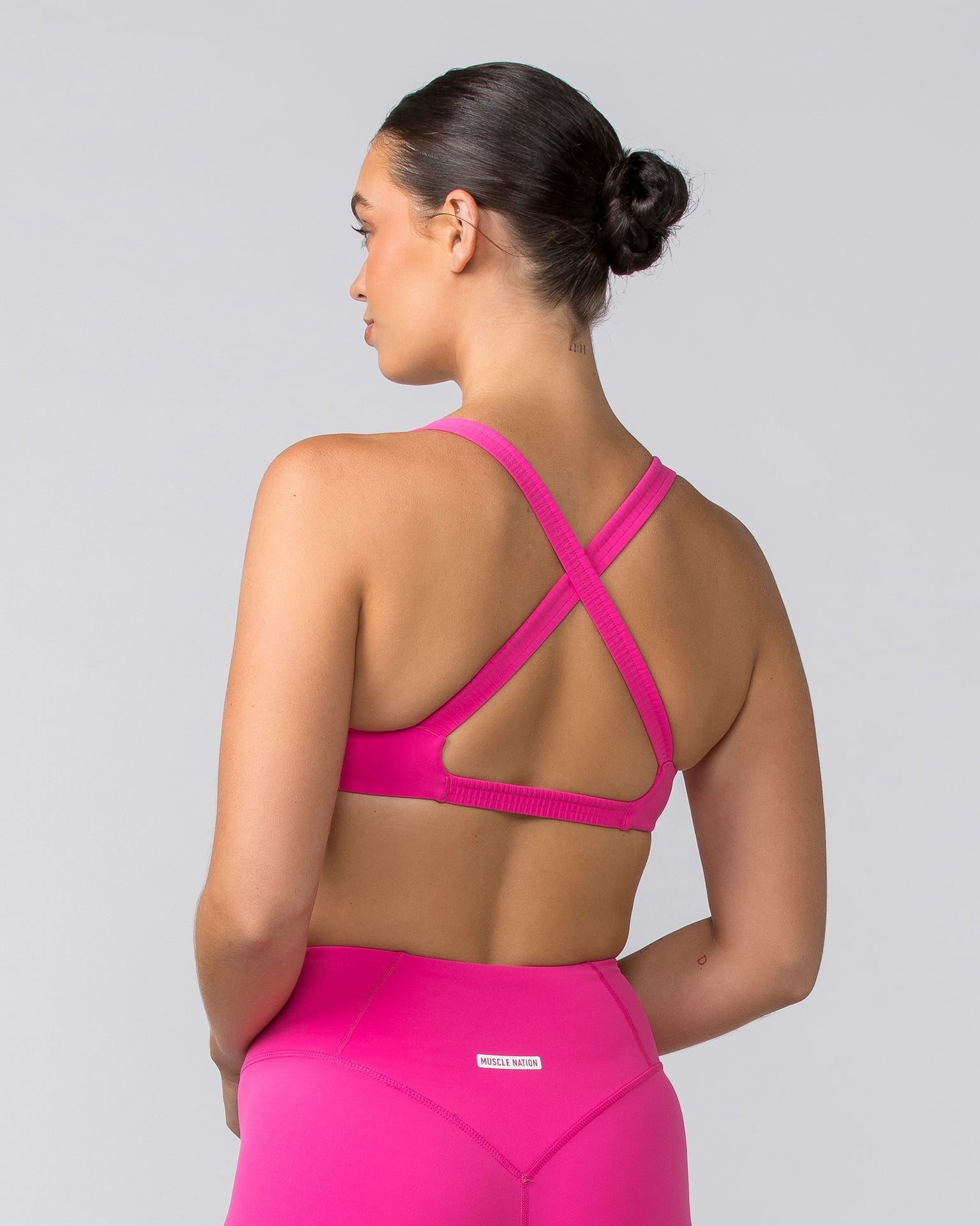 Muscle Nation Sports Bras Scrunch Bralette - Luminous Pink