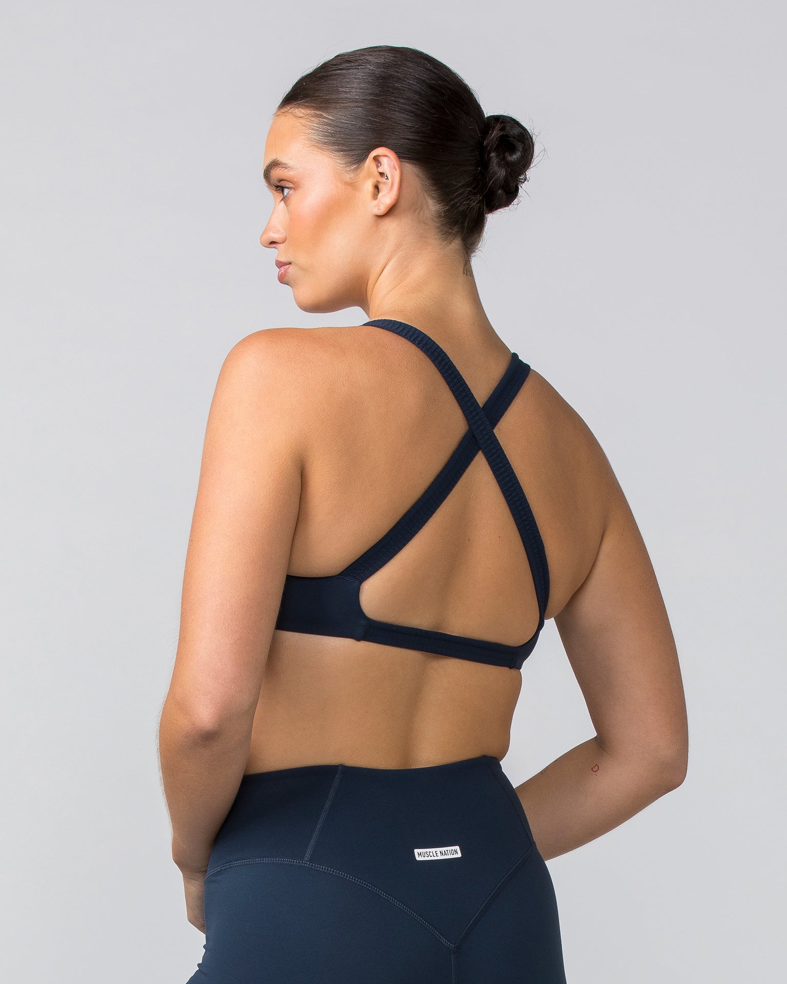 Muscle Nation Sports Bras Scrunch Bralette - Navy