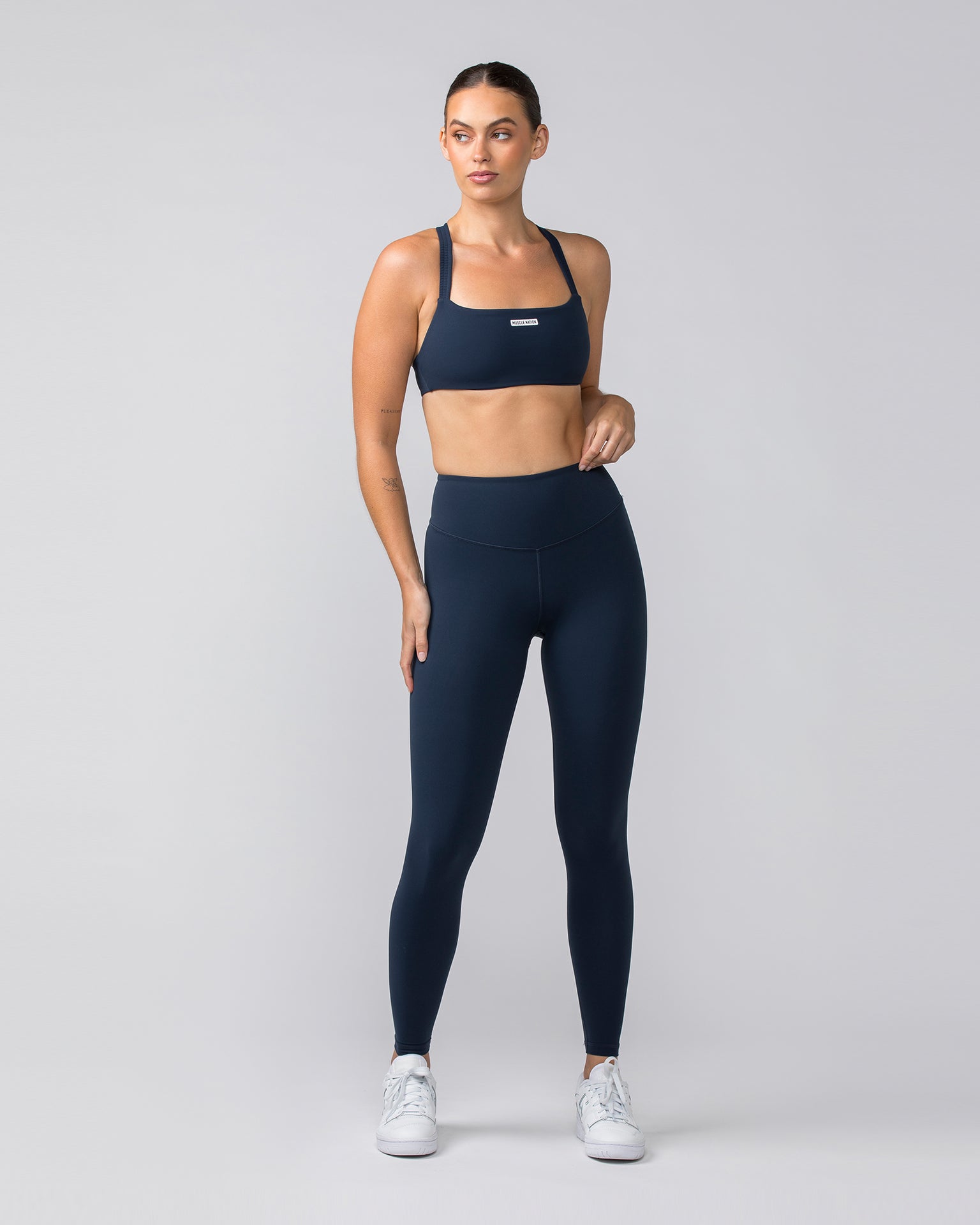 Muscle Nation Sports Bras Scrunch Bralette - Navy