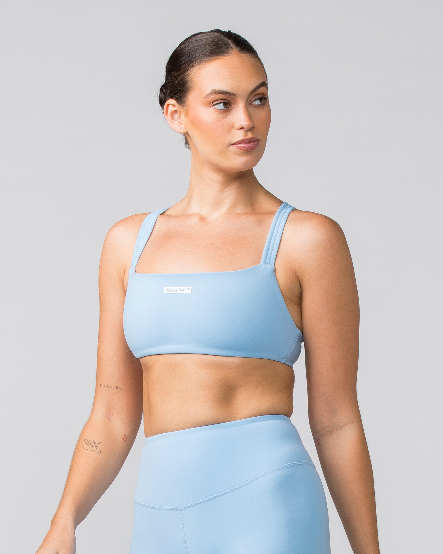 Muscle Nation Sports Bras Scrunch Bralette - Skyride