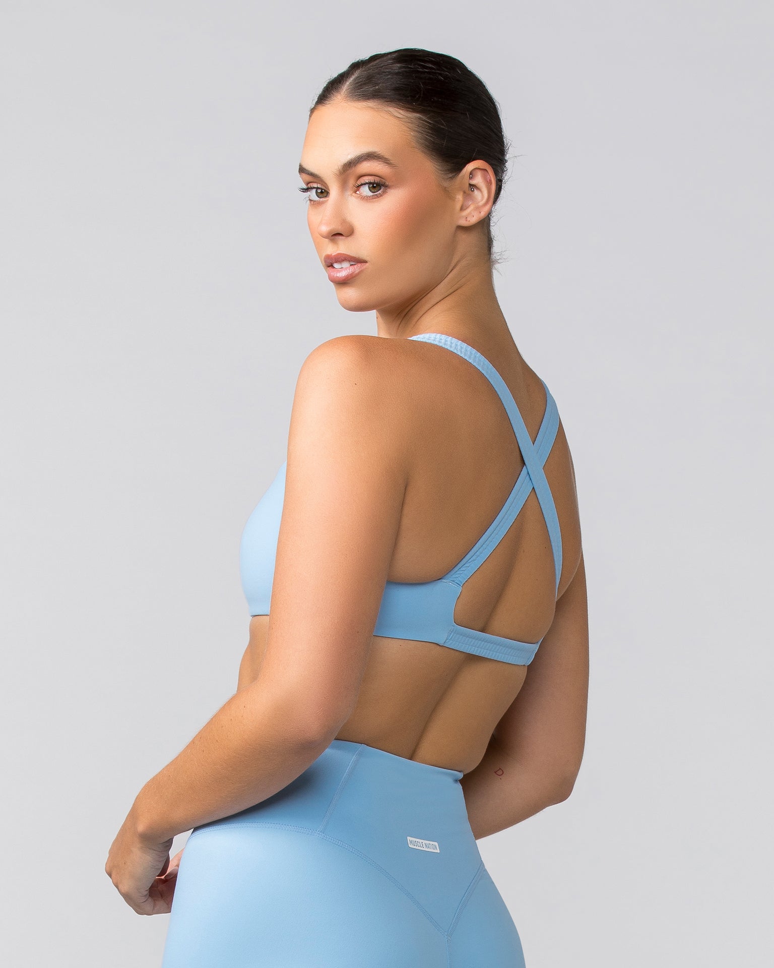 Muscle Nation Sports Bras Scrunch Bralette - Skyride