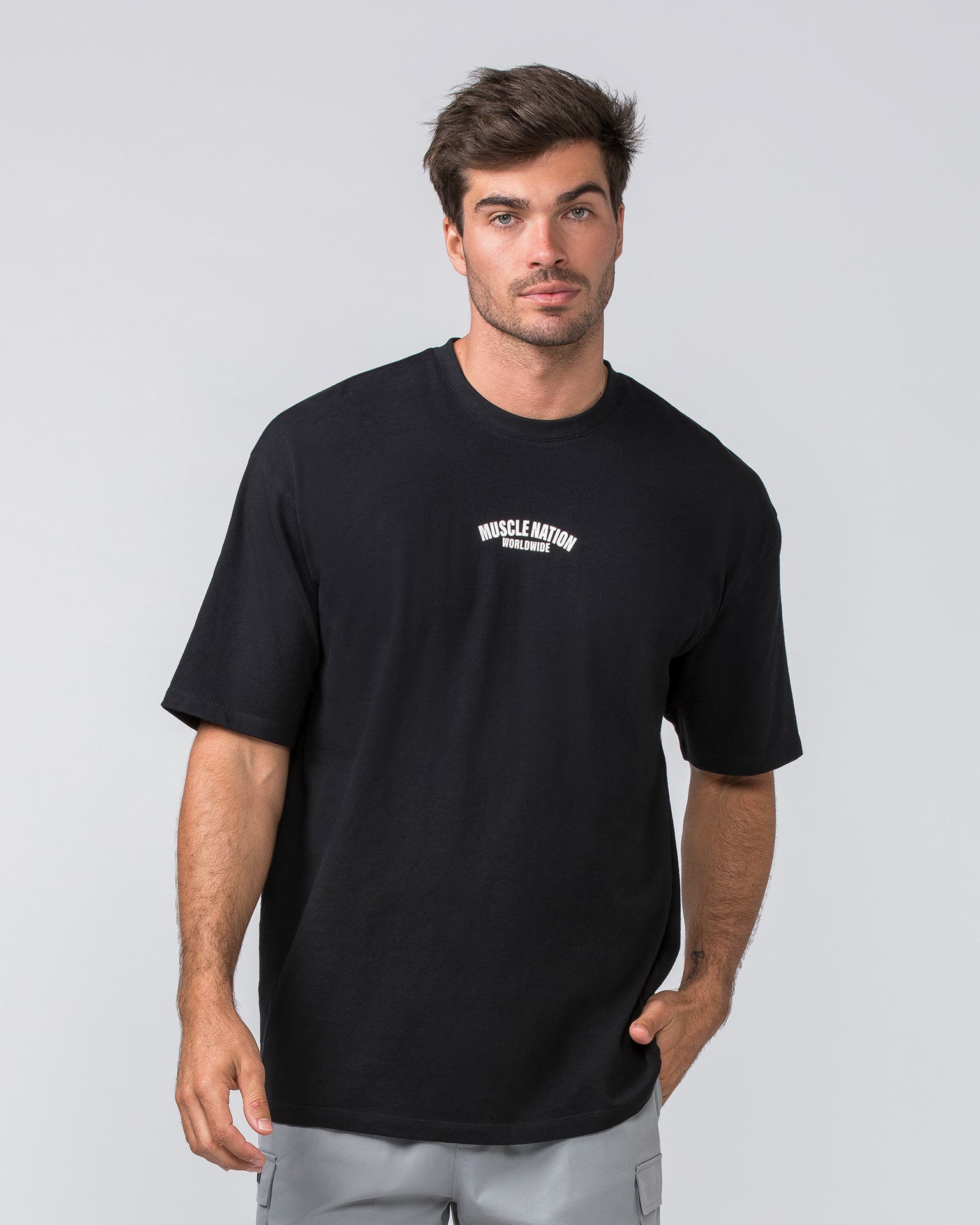 Muscle Nation T-Shirts Classic Oversized Tee - Black