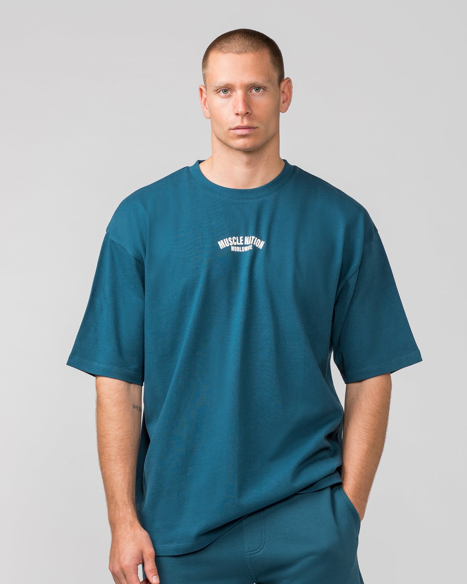 Muscle Nation T-Shirts Classic Oversized Tee - Tidal Teal