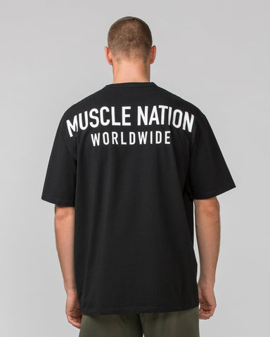Muscle Nation T-Shirts MNation Worldwide Pump Cover - Black / White