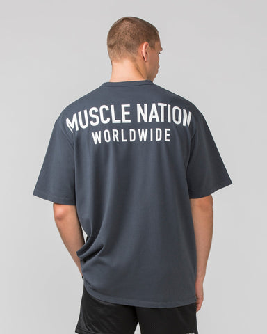 Muscle Nation T-Shirts MNation Worldwide Pump Cover - Thunder / White