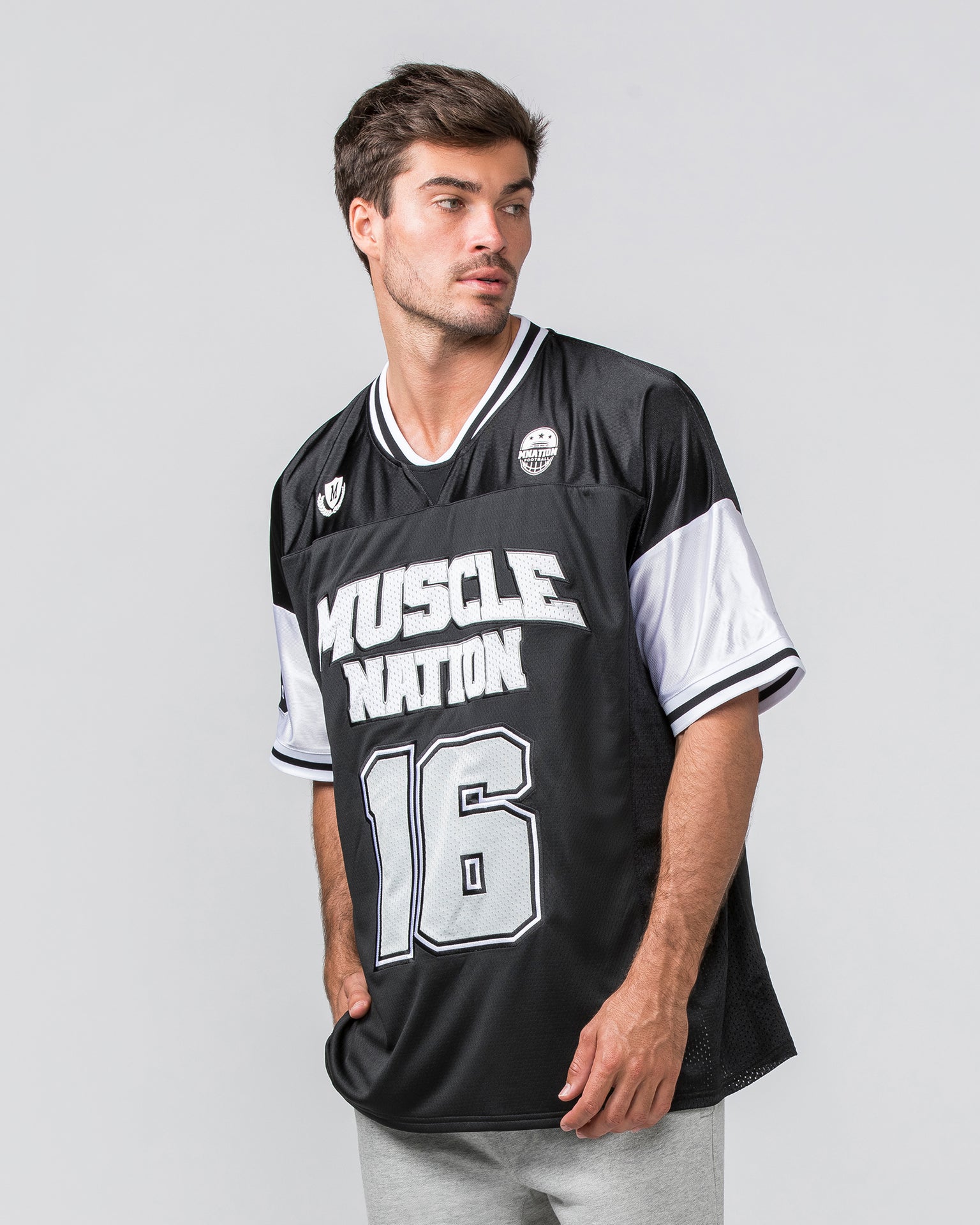 Muscle Nation T-Shirts Oversized Jersey - Black