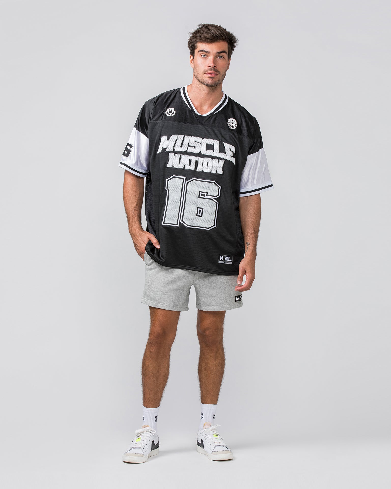 Muscle Nation T-Shirts Oversized Jersey - Black