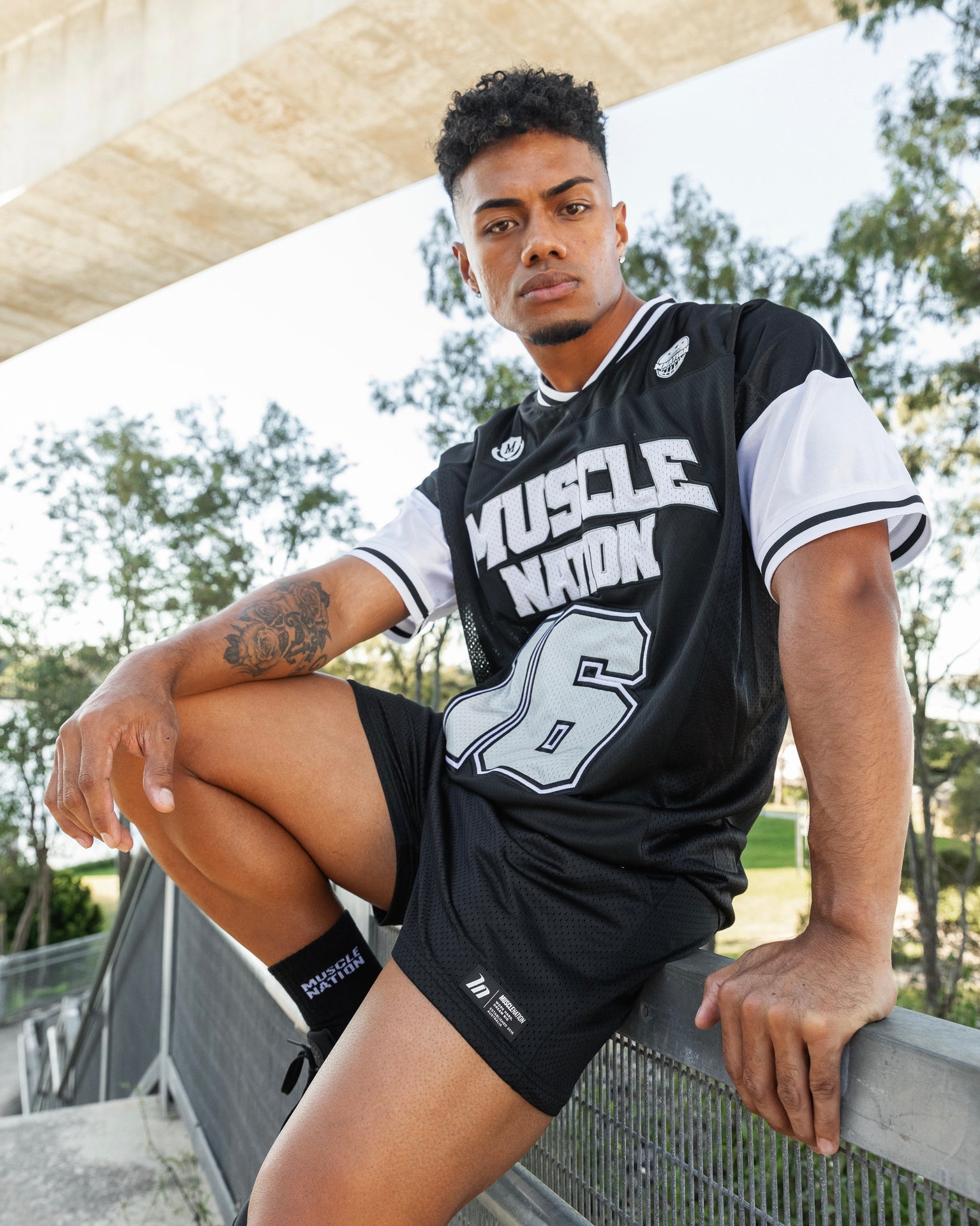 Muscle Nation T-Shirts Oversized Jersey - Black