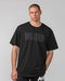 Muscle Nation T-Shirts Oversized Tonal Tee - Black