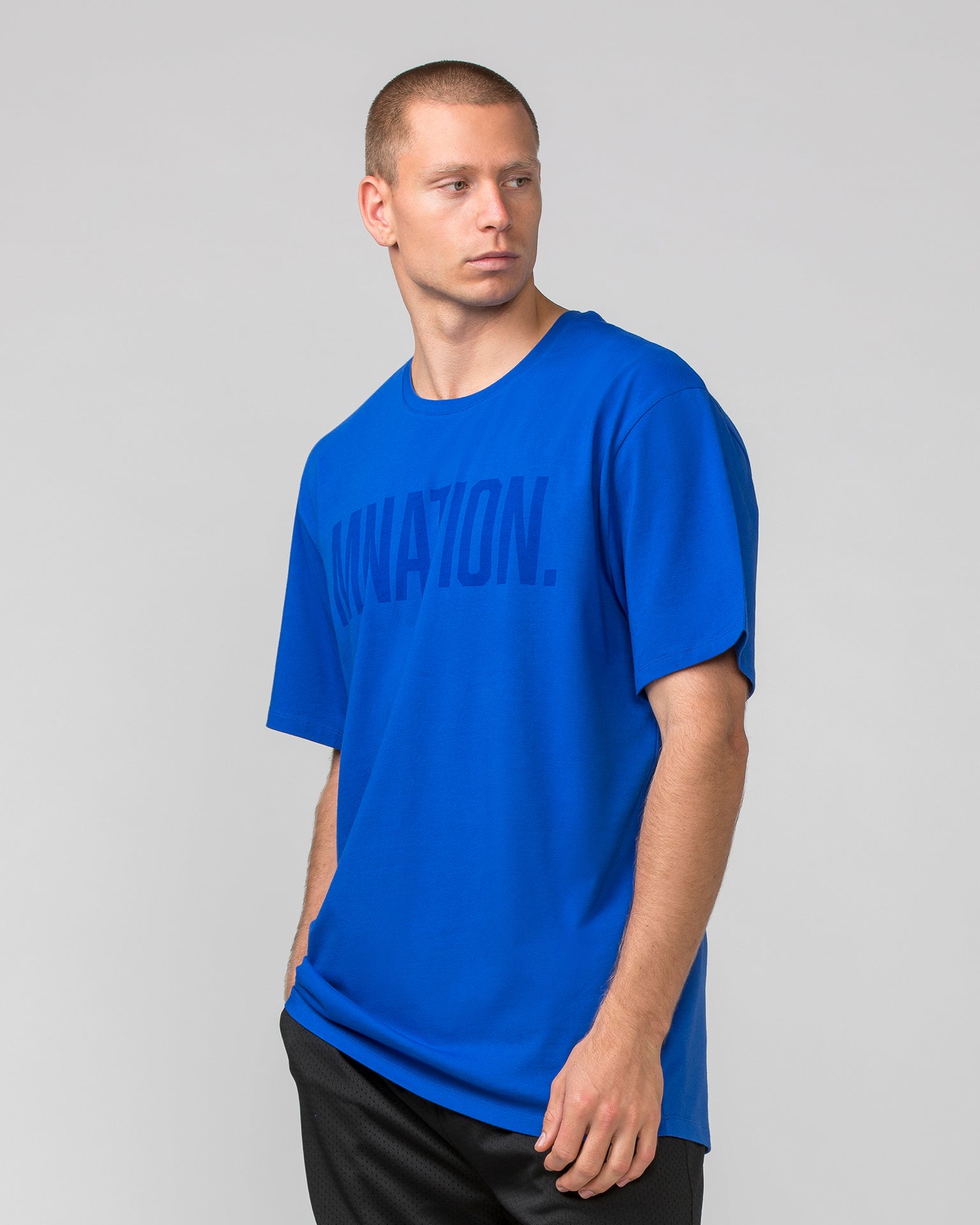 Muscle Nation T-Shirts Oversized Tonal Tee - Bondi Blue