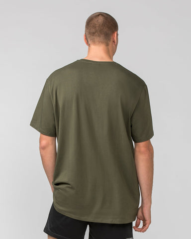 Muscle Nation T-Shirts Oversized Tonal Tee - Dark Khaki