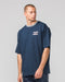 Muscle Nation T-Shirts Retro Oversized Tee - Navy