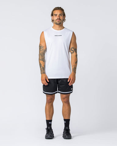 Muscle Nation Tank Tops Boxy Vintage Tank - Washed White