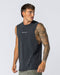 Muscle Nation Tank Tops Ease Drop Arm Heavy Vintage Tank - Washed Black