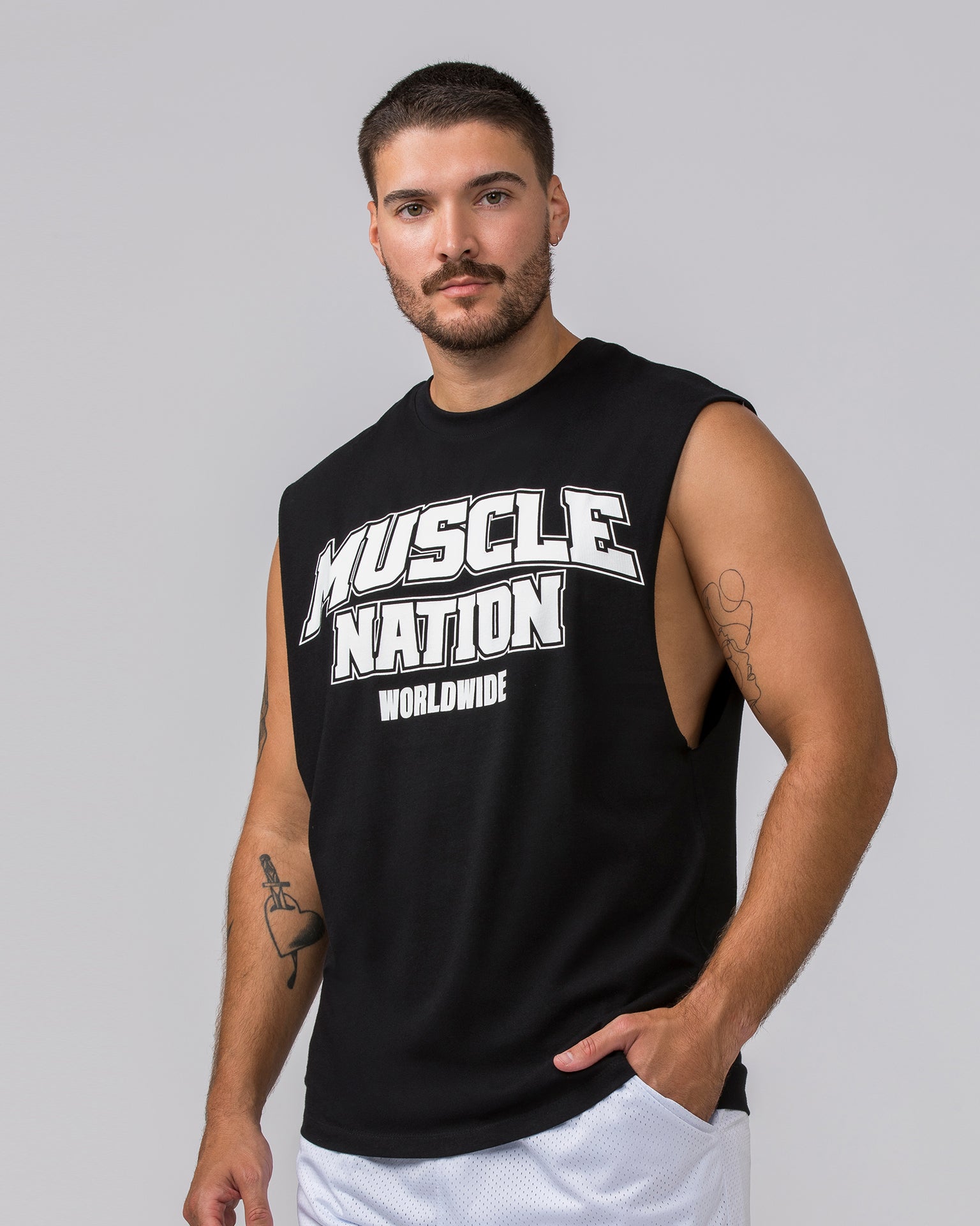 Muscle Nation Tank Tops Lifting Muscle Tank - Black