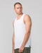 Muscle Nation Tank Tops MN Active Running Tank - White