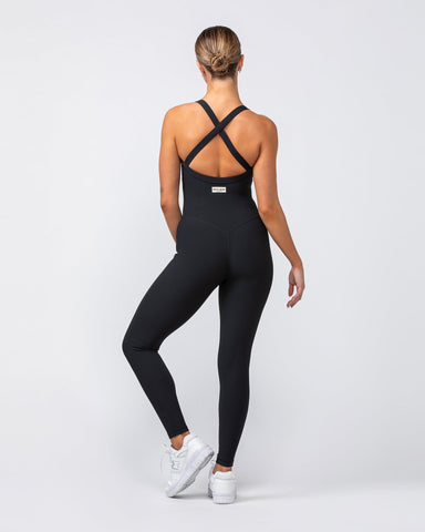 Muscle Nation Unitard Adore Full Length One Piece - Black
