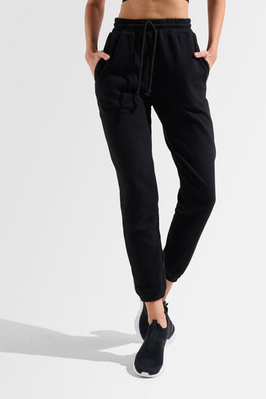 Velour Track Pant - Black - Ryderwear