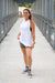 RF LIFESTYLE Activewear Sunrise oversized Tank - White