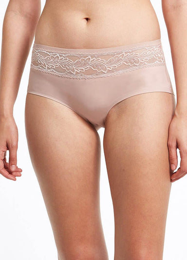 Laser Microfibre Boyleg Brief with Lace-0#color_nude