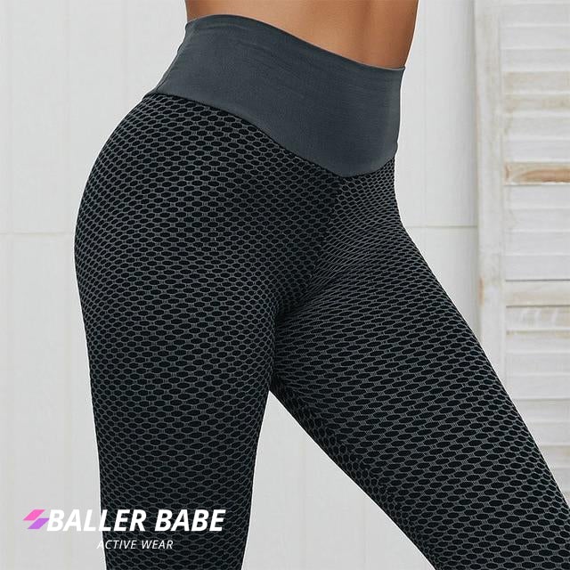 Best Black Signature Range Baller Babe Leggings ultra stretch honeycomb  tights – Baller Babe Active Wear