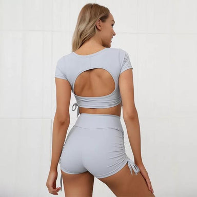 Baller Babe Set Kara Shorts and Top in Light Blue