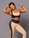 Beast & Beauty - Activewear + Gym Gear Sports Bra 2 Tone  Beige and Black