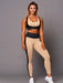 Beast & Beauty - Activewear + Gym Gear Sports Bra 2 Tone  Beige and Black