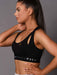 Beast & Beauty - Activewear + Gym Gear Sports Bra 2 Tone Black and Black