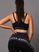 Beast & Beauty - Activewear + Gym Gear Sports Bra 2 Tone Black and Black