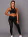 Beast & Beauty - Activewear + Gym Gear V Mesh Crop Top - Black