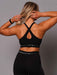 Beast & Beauty - Activewear + Gym Gear V Mesh Crop Top - Black