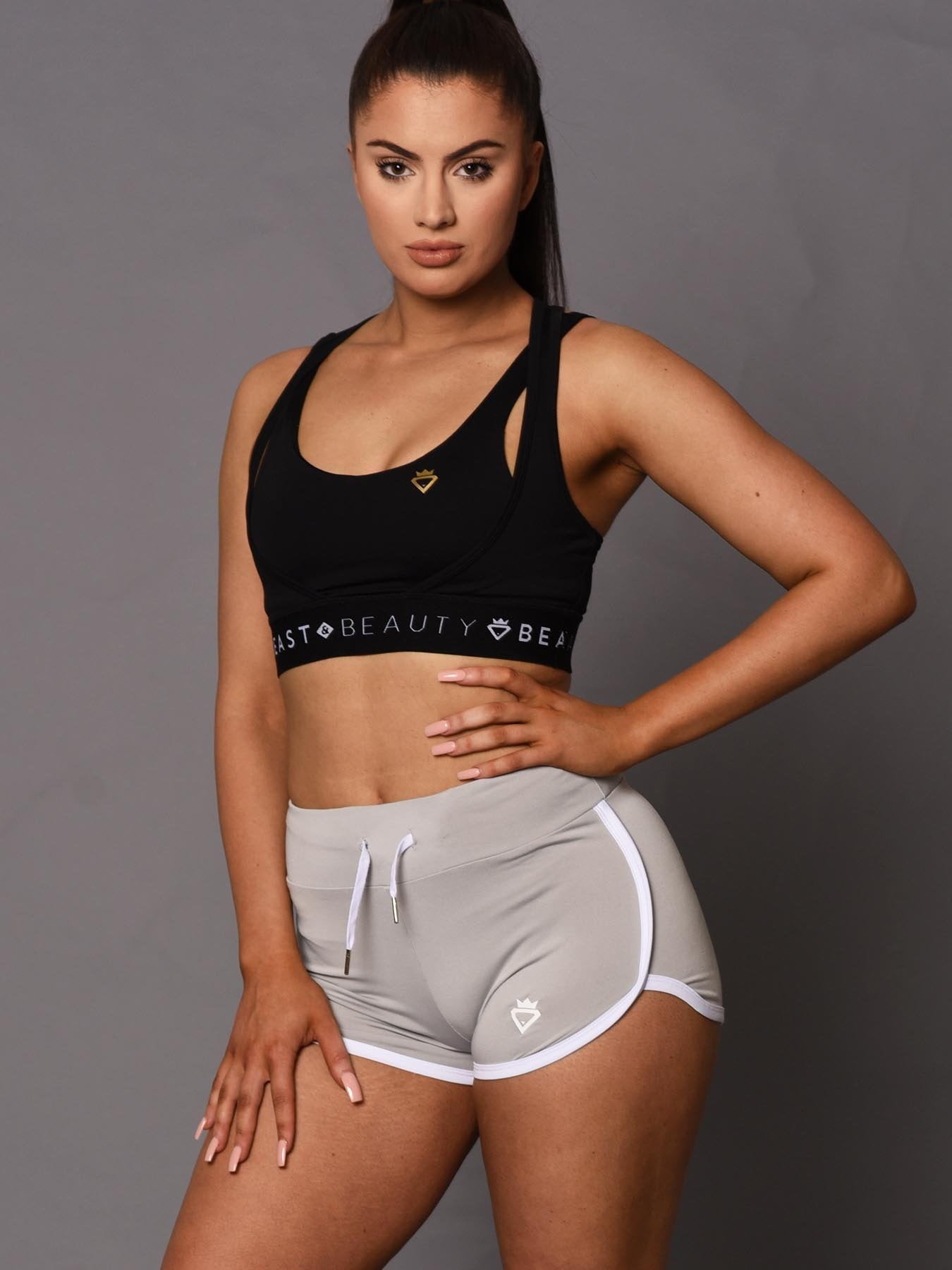 Beauty Booty Shorts - Grey - Be Activewear