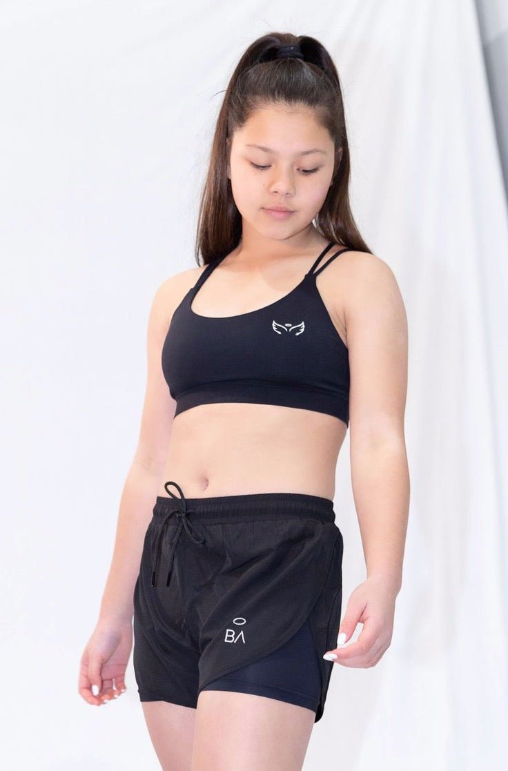 BLACK ANGEL Sports Bra WINGS TRAINING SHORTS