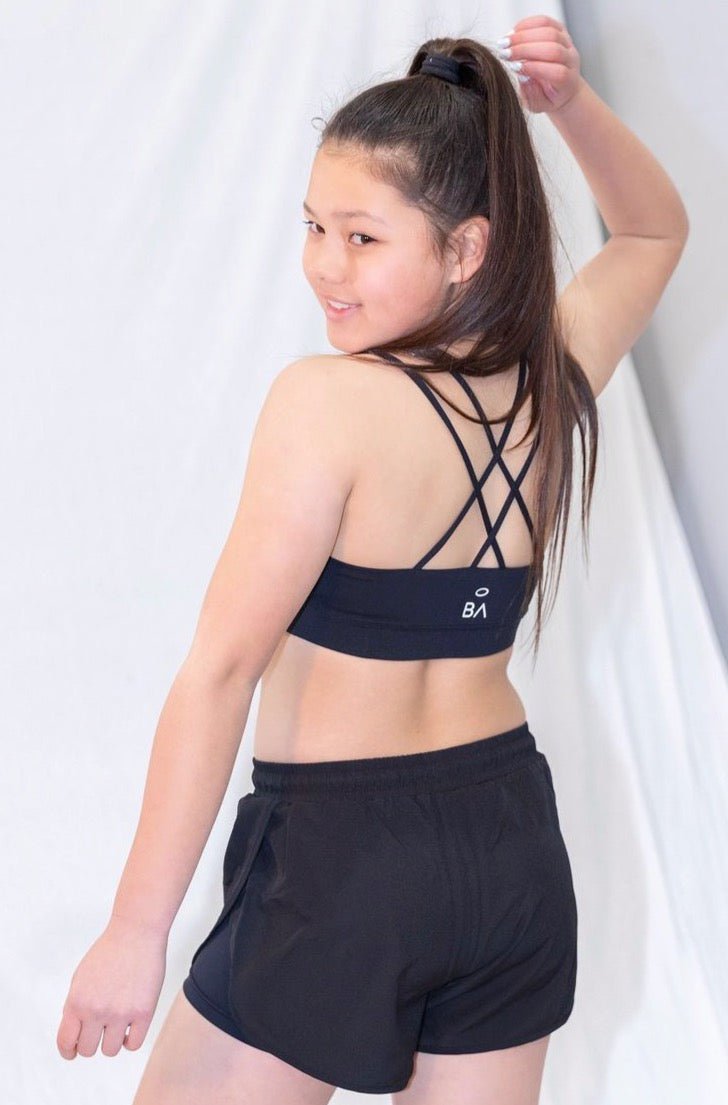 BLACK ANGEL Sports Bra WINGS TRAINING SHORTS