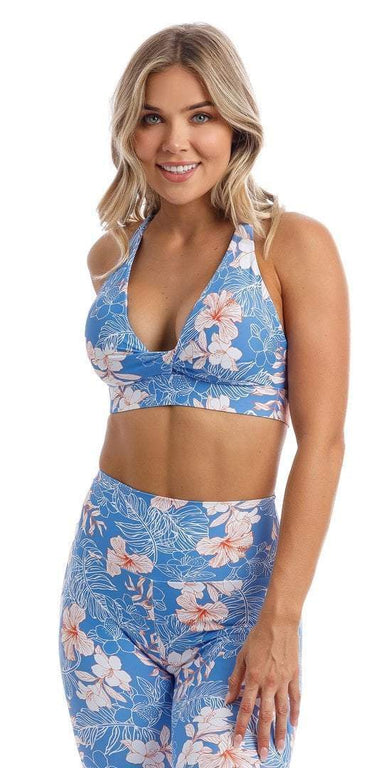 Carra Lee Active Crop Top Hibiscus Kiss Infinity Bra