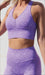 Carra Lee Active Crop Top Lavender Star Dust Body Luxe Racer Back Bra