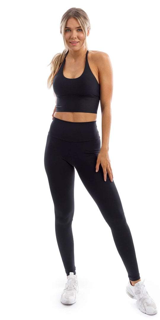 Carra Lee Active Crop Top Midnight Motion Racer Back Bra