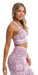 Carra Lee Active Crop Top Pink Snake Eco Racer Back Bra