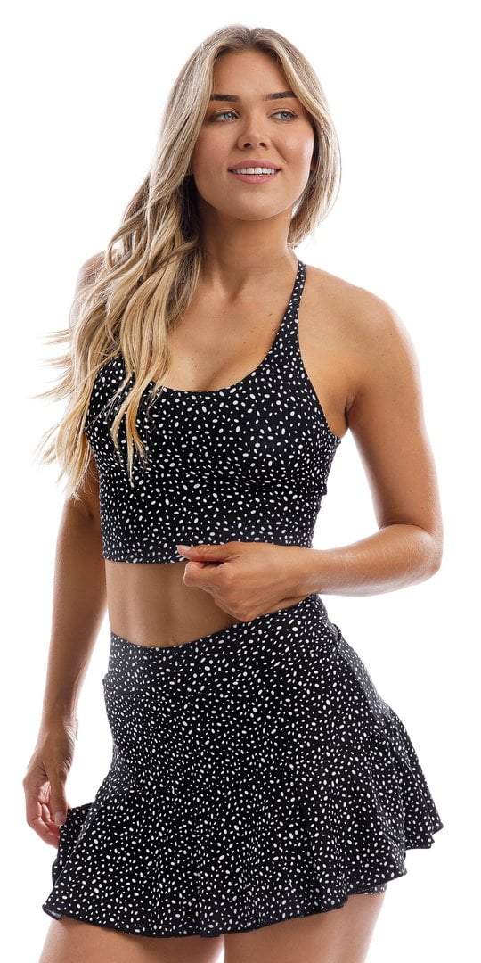 Carra Lee Active Crop Top Star Dust Motion Racer Back Bra