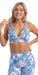 Carra Lee Active Crop Tops Hibiscus Kiss Diamond Back Bra