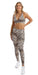 Carra Lee Active Crop Tops White Cheetah Diamond Back Bra