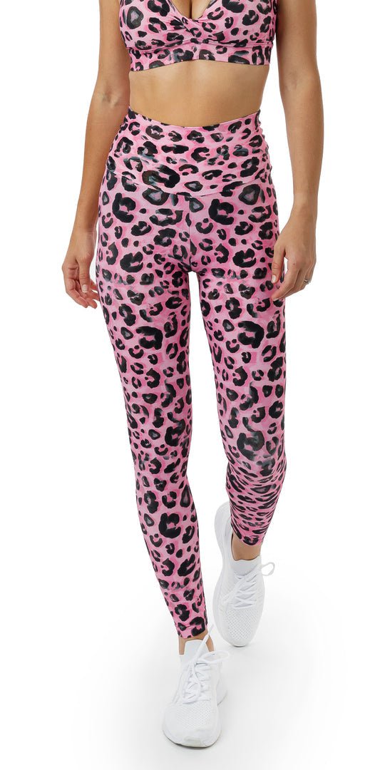 Carra Lee Active Leggings Candy Leopard Eco Scrunch Bum Leggings