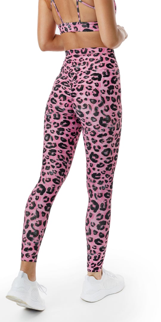 Carra Lee Active Leggings Candy Leopard Eco Scrunch Bum Leggings