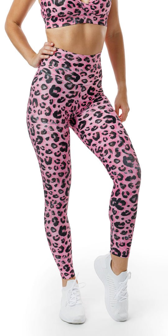 Carra Lee Active Leggings Candy Leopard Eco Scrunch Bum Leggings