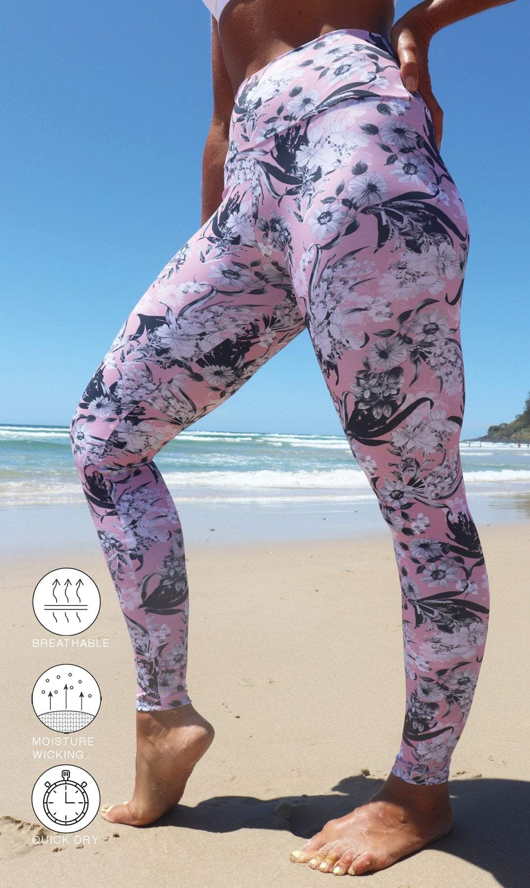 Carra Lee Active Leggings Oriental Bloom Body Luxe Ultra High Waist Leggings