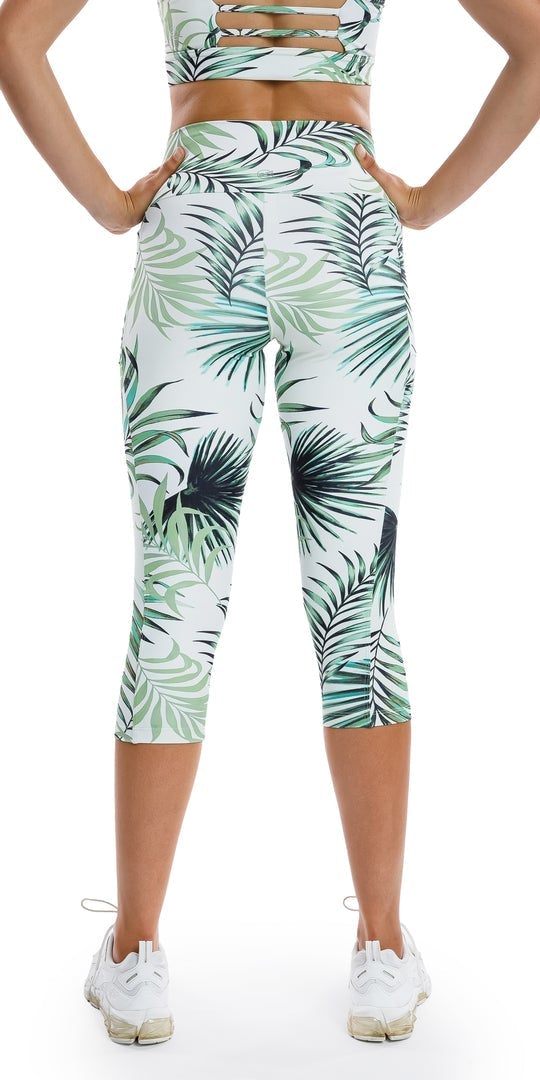 Carra Lee Active Leggings Palm Springs Body Luxe Capri Leggings with Pocket