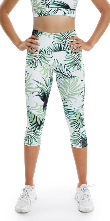 Carra Lee Active Leggings Palm Springs Body Luxe Capri Leggings with Pocket