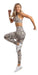 Carra Lee Active Leggings White Cheetah Scrunch Bum Leggings