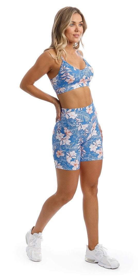 Carra Lee Active Shorts Hibiscus Kiss Midi Shorts with Pockets